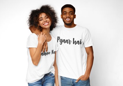 Kaho Na Pyar Hai White- Printed T-Shirts- Lover T-shirt