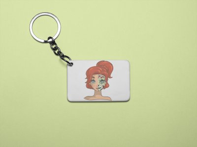 Anastasia face - Printed acrylic animated Keychain(Pack Of 2)