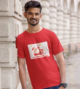 Vacational Santa: Humorously Printed T-shirt (Red) Best Gift For Secret Santa