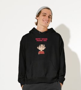 Same Me,  Black Men Printed Hoodies For Mens Boys