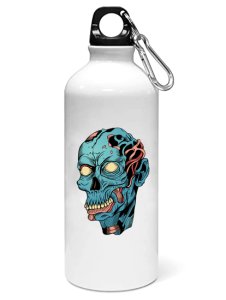 Blue demon, yellow eye- Sipper bottle of illustration designs