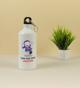 Valentine Ninja: Printed Aluminium Sports Sipper (750 ml), Best Gift For Singles
