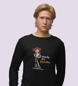 It's Valentine Baby: (black) Full Sleeve T-Shirt For Singles