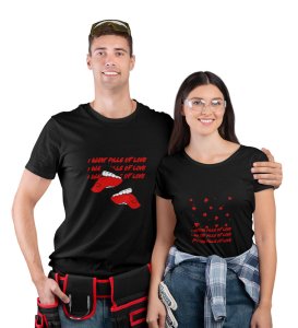 My Pills Of Love Cute Printed (Black) T-shirts For Couples