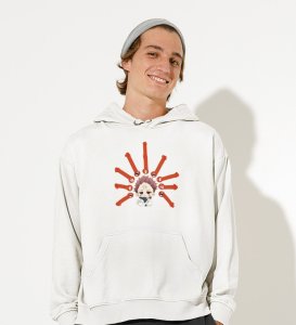 Anime Printed Itadori Cotton White Hoodies For Mens and Boys