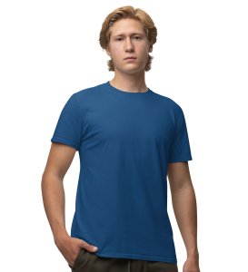 Why The Regret Wings Blue Round Neck Cotton Half Sleeved Mens TShirt with Printed Graphics