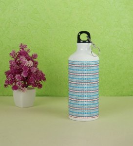 Artful Ethnic Pattern Print Printed Aluminium Water Bottle 600ml