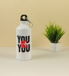 Personal Growth: You vs. You Printed Aluminium Water Bottle 600ml