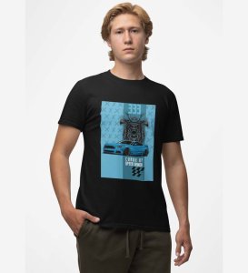 Chasing the Curse : Speed Demon Unleashed Graphic Printed Black T-Shirt