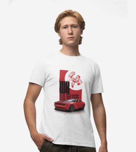 Street Dominator : Speed Fury Graphic Printed White T-Shirt