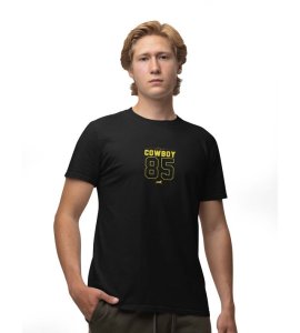 Western Spirit: Go Get Hat And Boots Graphic Printed Black T-Shirt