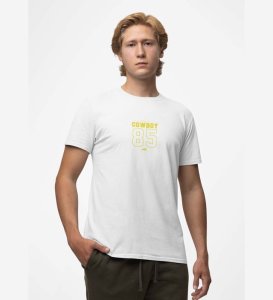 Saddle Beauty: Girl with Horse Graphic Printed White T-Shirt